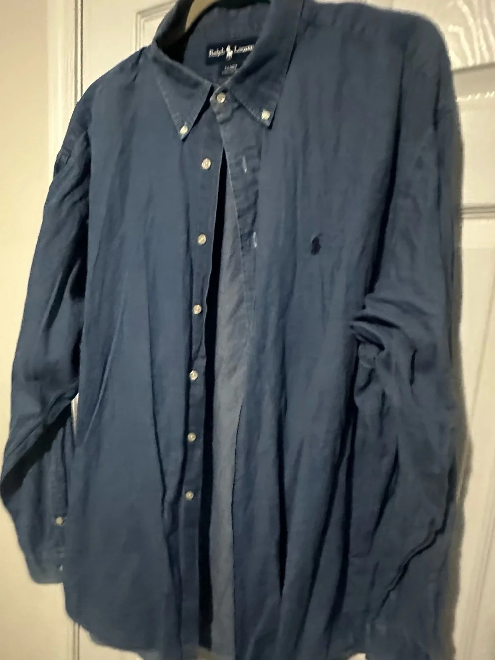 Ralph Lauren Blue Denim Button-Up Collar Shirt